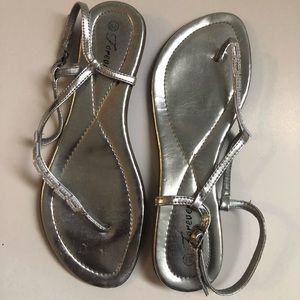 Silver sandals